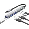 Sandberg USB-C to 3xUSB-A+2xUSB-C SAVER USB 3.2 Gen 1 Grey Aluminium