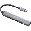 Sandberg USB-C to 3xUSB-A+2xUSB-C SAVER USB 3.2 Gen 1 Grey Aluminium