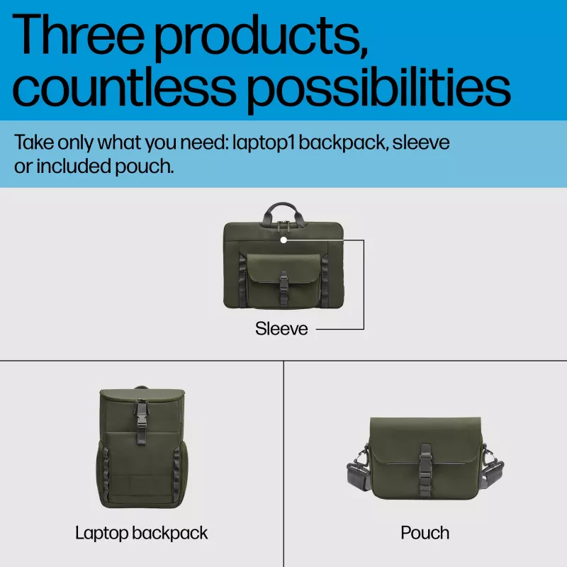 Backpack HP 15.6-inch Modular Laptop Backpack Maximum screen size 39.6 cm Weight 1.54 kg