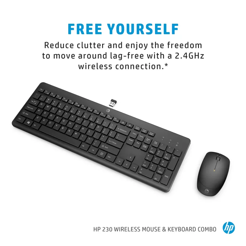 Wireless Mouse and Keyboard Combo HP 230 Full-size Black