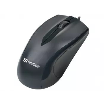 Sandberg USB-C Mouse, Ambidextrous, Optical, USB Type-C, 1200 DPI, Black