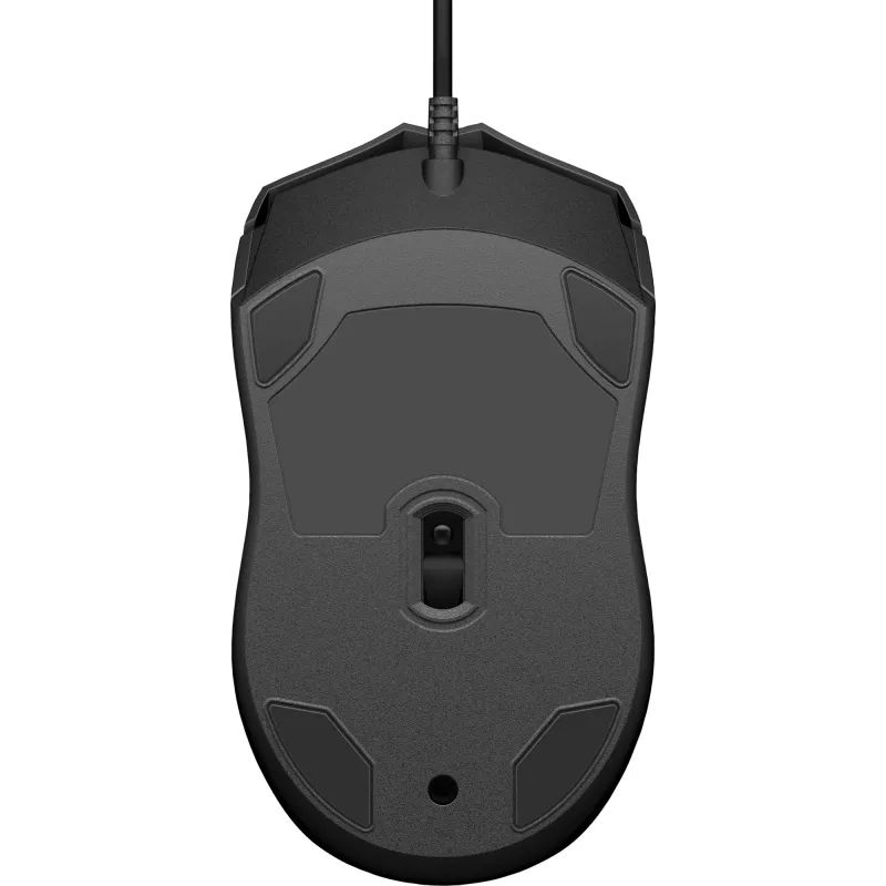 HP Wired Mouse 100, Ambidextrous, Optical, USB Type-A, 1600 DPI, Black