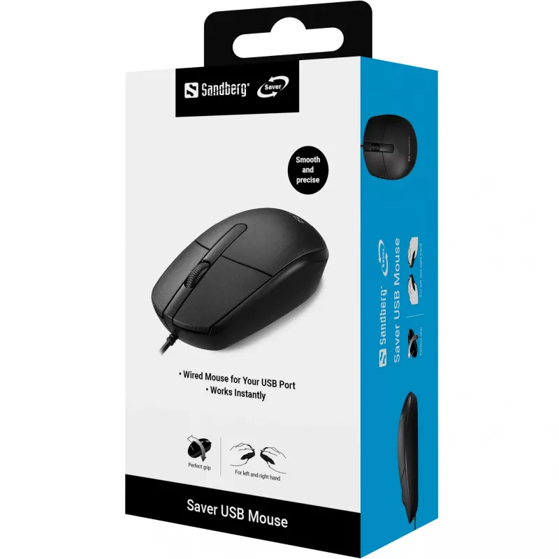 Mouse Sandberg Saver USB Ambidextrous USB Type-A