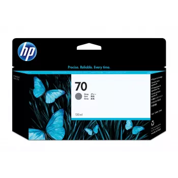 HP 70 130-ml Gray Ink Cartridge, HP DesignJet Z3100 and Z3200 Photo Printer series, Thermal inkjet, 40 mm, 202 mm, 129 mm, 190 g