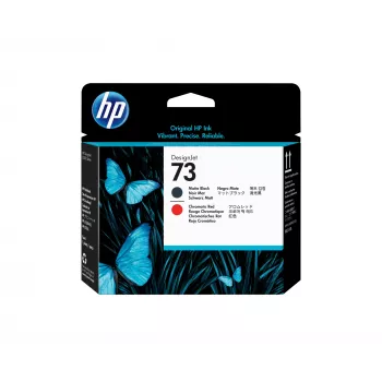 HP 73 Matte Black and Chromatic Red DesignJet Printhead, HP Designjet Z3200 Printer series, Thermal inkjet, Black, 28 mm, 143 mm, 132 mm