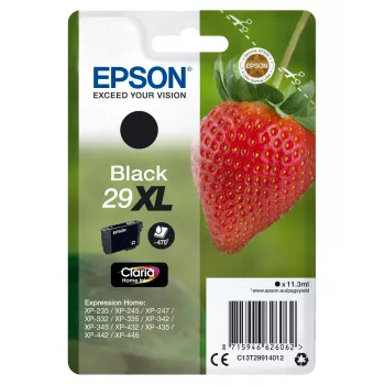 Epson Strawberry Singlepack Black 29XL Claria Home Ink, High (XL) Yield, Black, Pigment-based ink, 11.3 ml, 1 pc(s), 470 pages