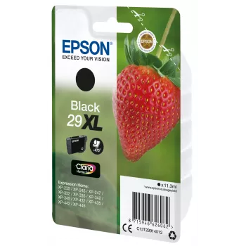 Epson Strawberry Singlepack Black 29XL Claria Home Ink, High (XL) Yield, Black, Pigment-based ink, 11.3 ml, 1 pc(s), 470 pages