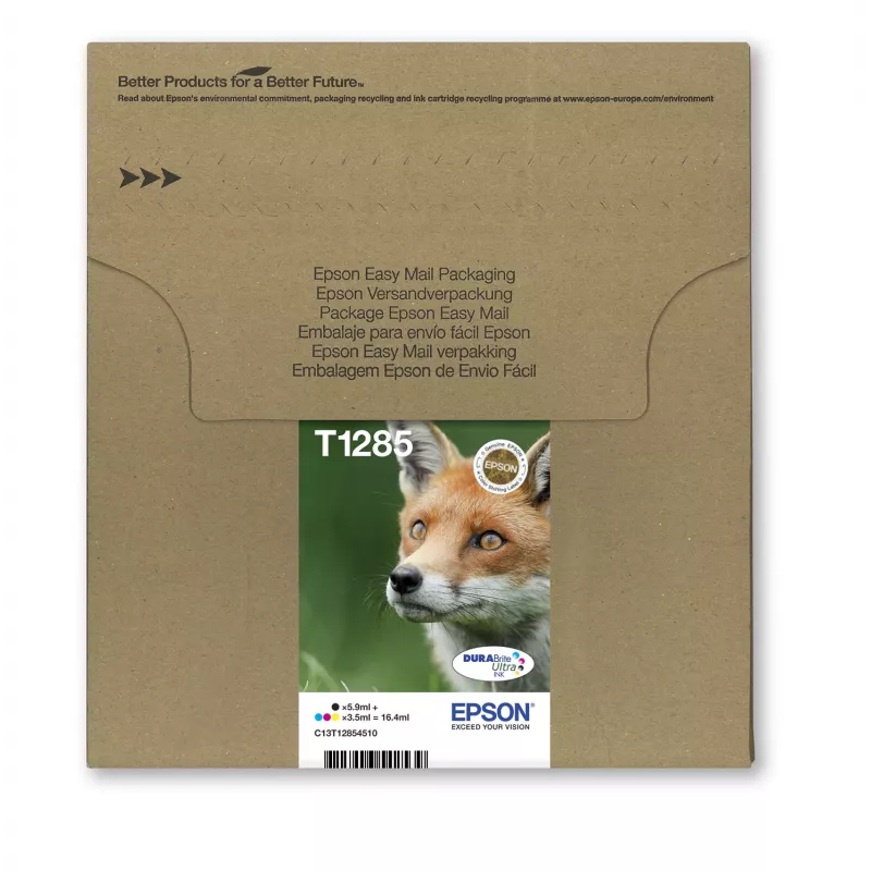 Inkjet multipack ink cartridges Epson Fox T128 EasyMail — 4 colours (Black 5.9 ml; Cyan/Magenta/Yellow 3.5 ml)
