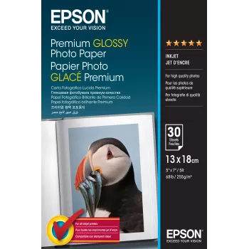 Epson Premium Glossy Photo Paper - 13x18cm - 30 Sheets