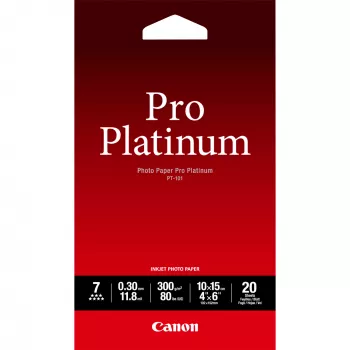 Photo Paper, Canon, PT-101 Pro Platinum 4x6 inch - 20 Sheets