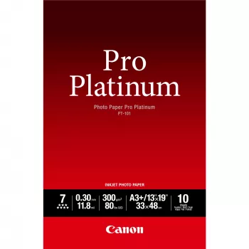 Canon PT-101 Pro Platinum Photo Paper A3 Plus - 10 Sheets, A3+, 10 sheets, 330 mm, 480 mm, 300 g