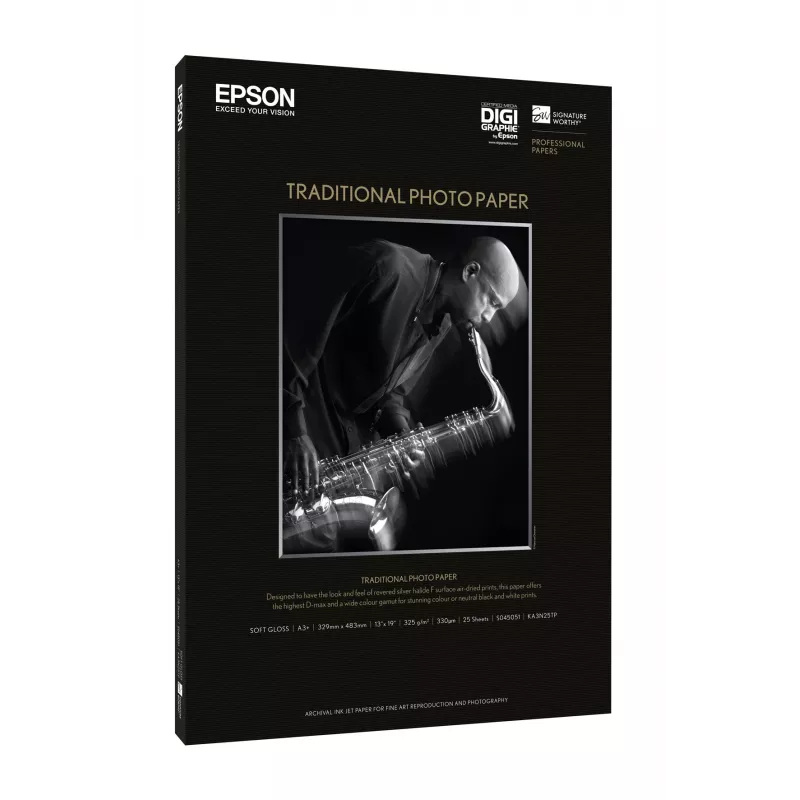 Epson Traditional Photo Paper, DIN A4, 330g/m², 25 Sheets