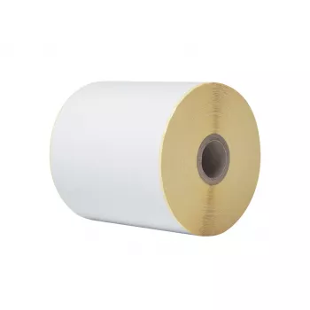 Brother Direct Thermal Continuous Label Roll, White, Self-adhesive printer label, Continuous label, Direct thermal, TD-4410D, TD-4420DN, TD-4520DN, TD-4550DNWB, 10.2 cm