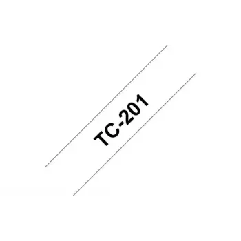Tape TC Brother TC-201 Black on White