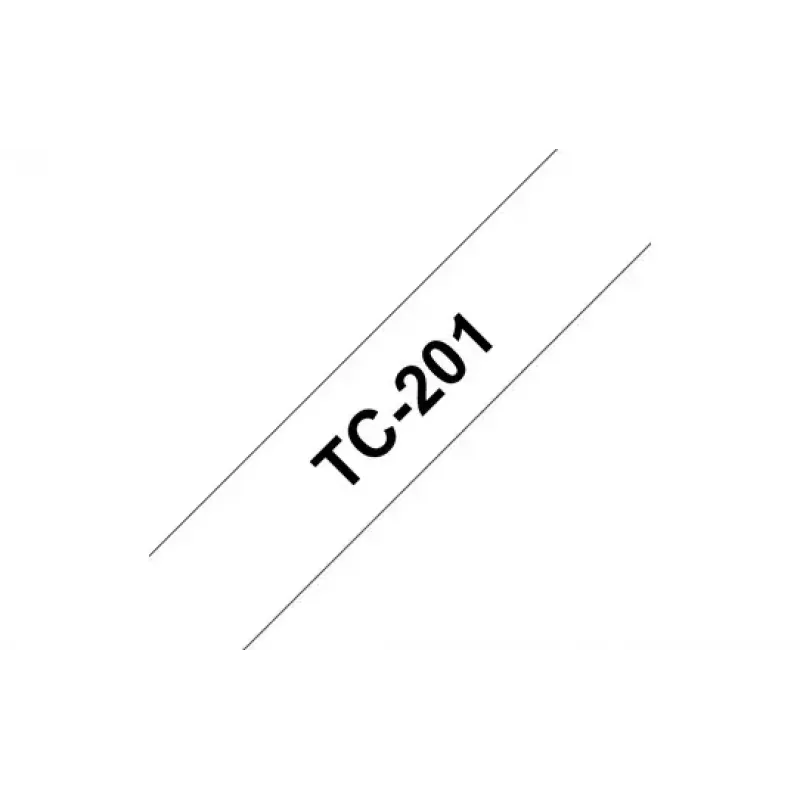 Tape TC Brother TC-201 Black on White