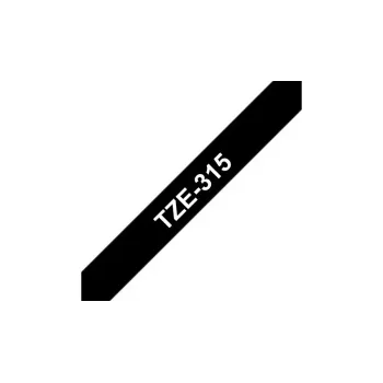 Label tape Brother TZe315 6mm White on Black