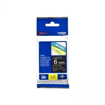 Label tape Brother TZe315 6mm White on Black