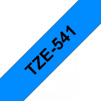 Brother Laminated tape 18mm, Black on blue, TZe, Grey, Thermal transfer, Philippines, 5 year(s)