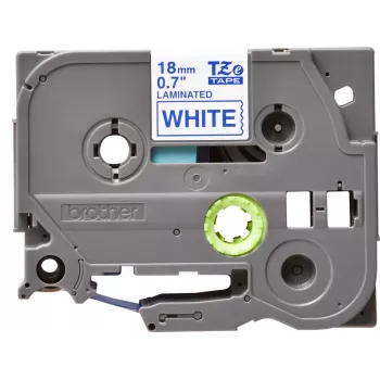 Brother TZE-243 label-making tape Blue on white