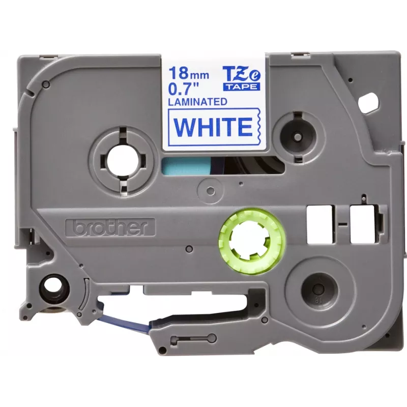 Brother TZE-243 label-making tape Blue on white