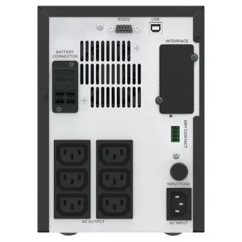 APC Easy UPS 1 Ph Line Interactive, 1000VA, Tower, 230V, 6 IEC C13 outlets, AVR, Dry Contact, LCD, W/O Network Card support