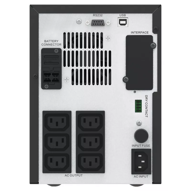 APC Easy UPS 1 Ph Line Interactive, 1000VA, Tower, 230V, 6 IEC C13 outlets, AVR, Dry Contact, LCD, W/O Network Card support