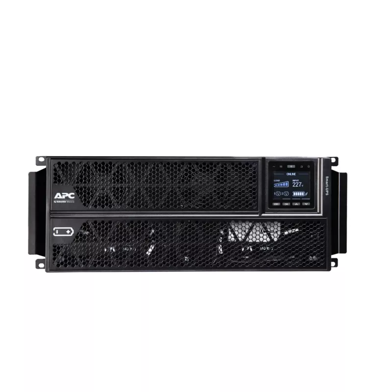 APC Smart-UPS On-Line, 5kVA/5kW, Rack/Tower, 230V, 2x IEC C13+1x IEC C19+Hard wire 3-wire (H+N+E) outlets, Network Card, W/O rail kit