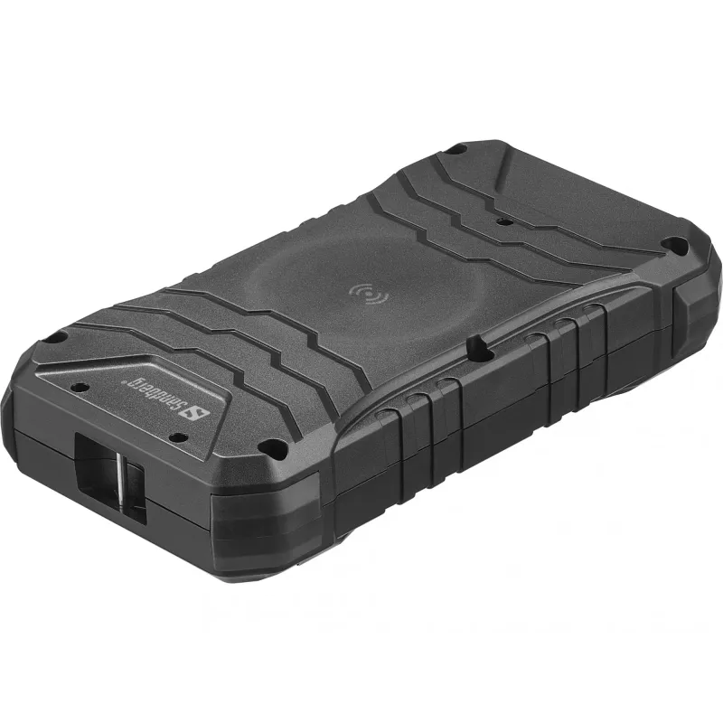 Sandberg Survivor Powerbank 20000 PD30W, 20000 mAh, Wireless charging, Black