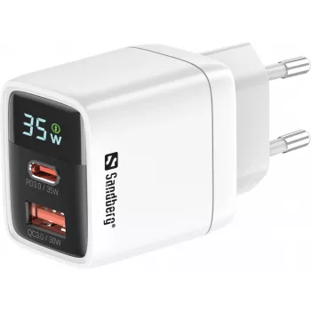 Charger Sandberg 2in1 1xUSB-C 1xUSB 35W Indoor AC Universal