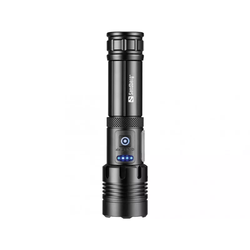 Sandberg Survivor 7in1 Torch Powerbank 5000, Hand flashlight, Black, Aluminium, LED, 2 lamp(s), 200 lm