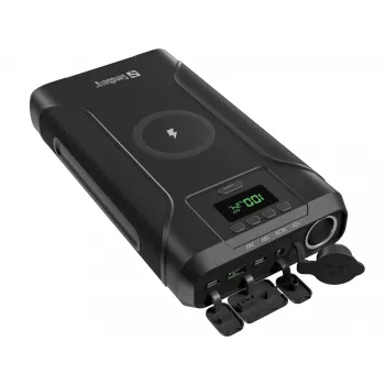 Sandberg Survivor Powerbank 7in1 76800, 76800 mAh, Lithium-Ion (Li-Ion), Wireless charging, 3.6 V, Black