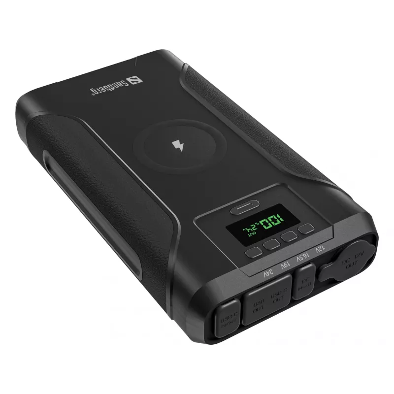 Sandberg Survivor Powerbank 7in1 76800, 76800 mAh, Lithium-Ion (Li-Ion), Wireless charging, 3.6 V, Black