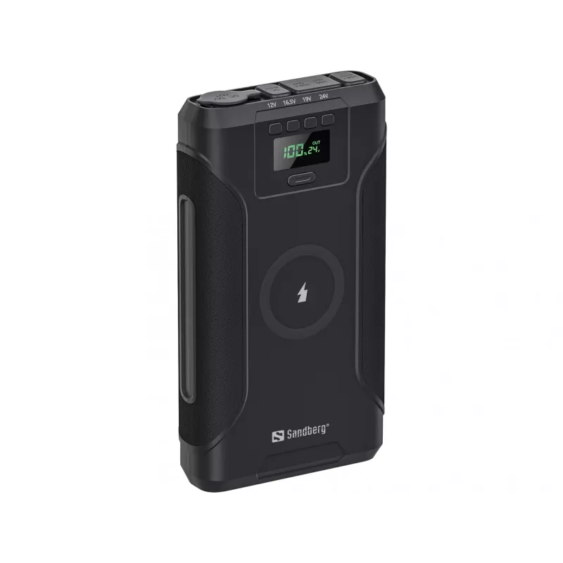 Sandberg Survivor Powerbank 7in1 76800, 76800 mAh, Lithium-Ion (Li-Ion), Wireless charging, 3.6 V, Black