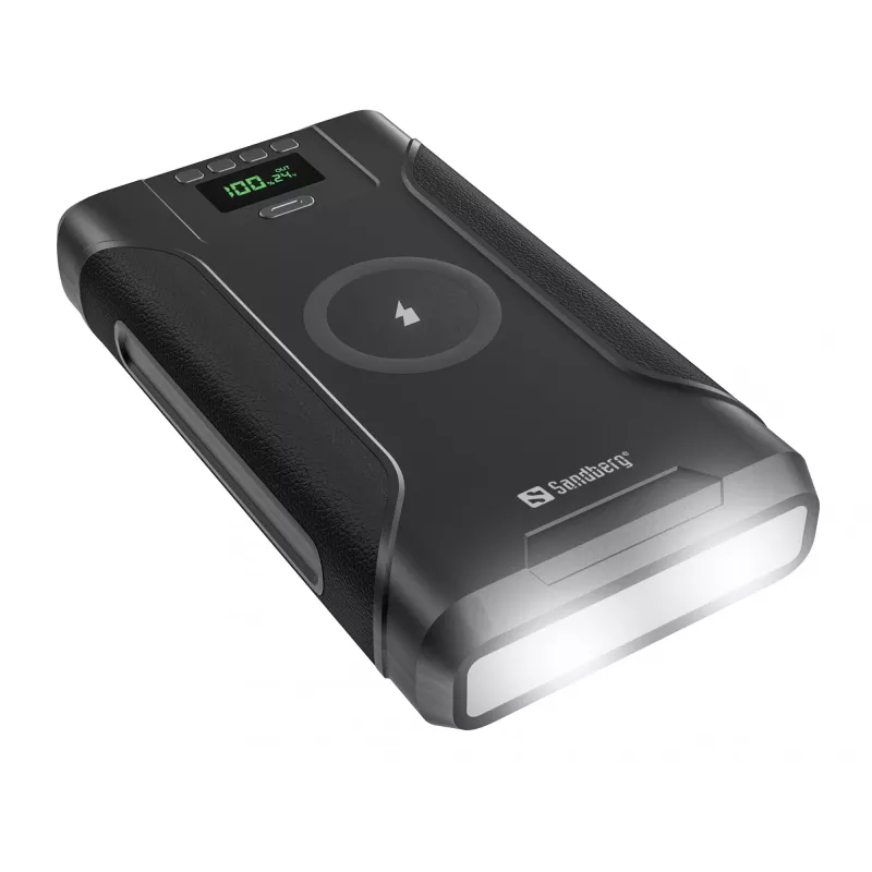 Sandberg Survivor Powerbank 7in1 76800, 76800 mAh, Lithium-Ion (Li-Ion), Wireless charging, 3.6 V, Black