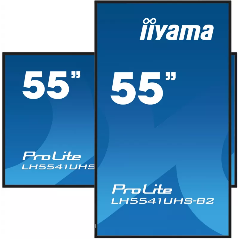iiyama LH5541UHS-B2 Signage Display Kiosk design 138.7 cm (54.6 inch) LCD 500 cd/m² 4K Ultra HD Black Built-in processor 24/7