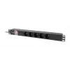 PDU Lanberg PDU-05E-0200-BK 5 AC outlets 1U Black