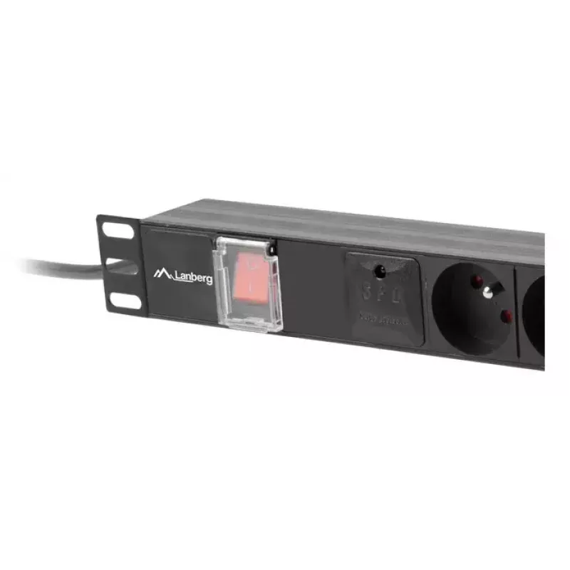 PDU Lanberg PDU-05E-0200-BK 5 AC outlets 1U Black