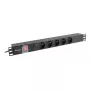 PDU Lanberg PDU-05E-0200-BK 5 AC outlets 1U Black