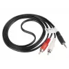 Audio cable LANBERG 3.5mm to 2×RCA male 1.5 m Black
