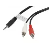 Audio cable LANBERG 3.5mm to 2×RCA male 1.5 m Black