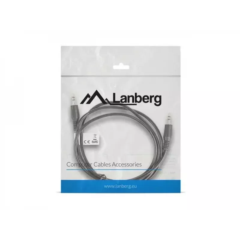 Audio cable LANBERG 3.5mm male–male 1.2 m Black