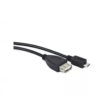 USB 2.0 cable LANBERG OEM-0006 — USB A to Micro-USB B, 0.15 m, black