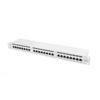 Lanberg Patch Panel 24 port 1U, cat. 6, shielded, grey
