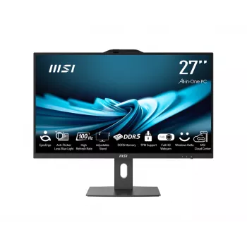 MSI Pro AP272P 14M-496EU Intel® Core™ i5 i5-14400 68.6 cm (27 inch) 1920 x 1080 pixels All-in-One PC 16 GB DDR5-SDRAM 512 GB SSD Windows 11 Pro Wi-Fi 6E (802.11ax) Black