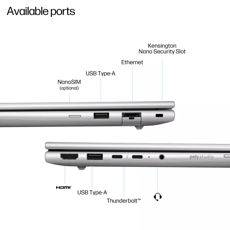HP EliteBook 6 G1a AMD Ryzen™ AI 7 250 Laptop 35.6 cm (14 inch) WUXGA 16 GB DDR5-SDRAM 512 GB SSD Wi-Fi 7 (802.11be) Windows 11 Pro AI PC Silver