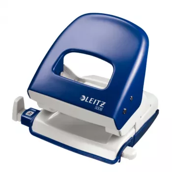 Leitz NeXXt Hole Punch 5008, 2-hole 30 sheets, 30 sheets, Blue, White, 8 cm, 3 mm, A4, A5, A6, Folio, US-Quart, 107 mm
