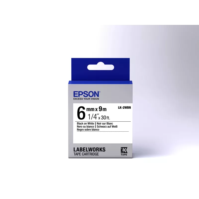 Epson Label Cartridge Standard LK-2WBN Black/White 6mm (9m)