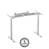 Adjustable Height Table up up B-57051PT/W-IA-ED22-60M — white top, black legs, height-adjustable