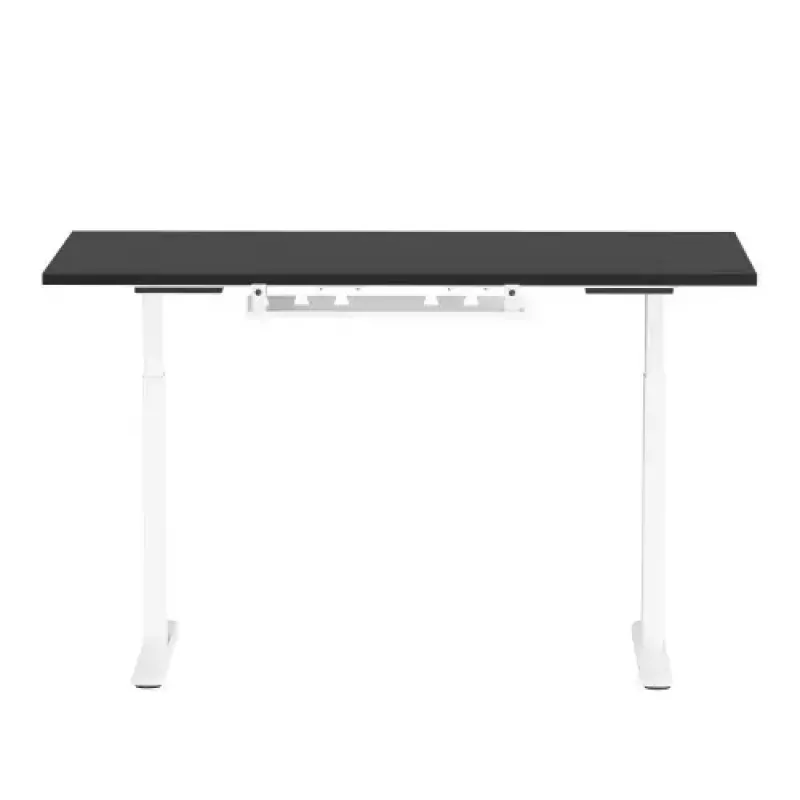 Adjustable Height Table up up B-57051PT/W-IA-ED22-60M — white top, black legs, height-adjustable