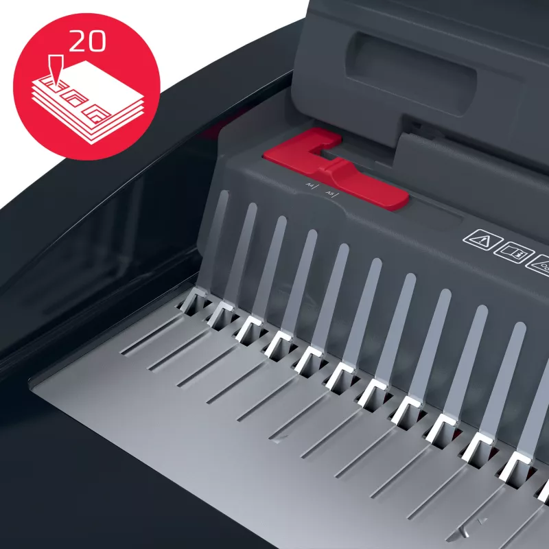 GBC CombBind® CB20 Manual Binding Machine, Comb binding machine, Manual, 240 sheets, Black, Red